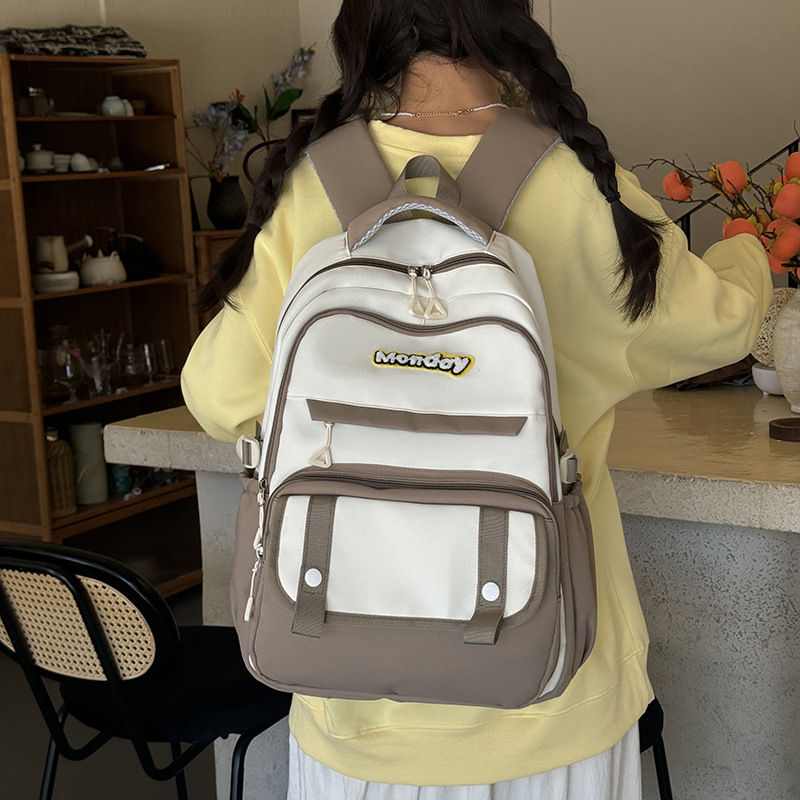 Estilo universitario linda mochila de gran capacidad para mujer casual mochila de todo fósforo niña de secundaria estudiante de secundaria mochila de computadora