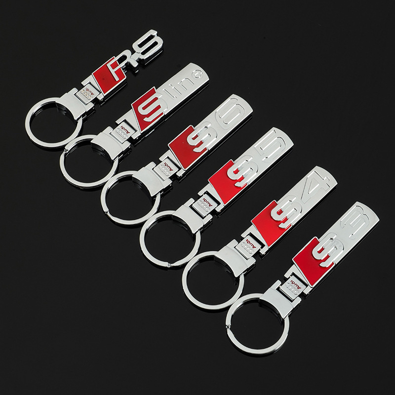Cross-Border double-sided Audi S3 S4 S5 S6 Sline RS car logo car logo metal keychain pendant Cross-Border double-sided Audi S3 S4 S5 S6 Sline RS car logo car logo metal keychain pendant