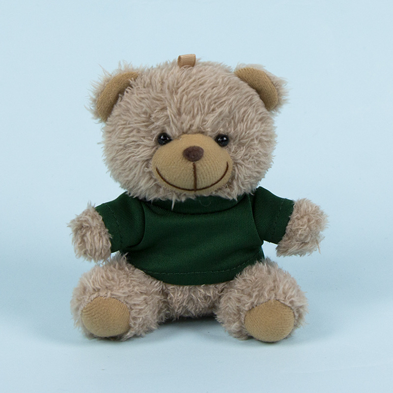 Lindo osito llavero colgante regalo creativo muñecas de peluche vestidas osito de peluche colgante de mochilas escolares para parejas