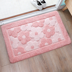 Flocked carpet mat at the entrance door, bathroom, and shower room for absorbing water and anti-slip. Door mats for bedroom and kitchen entrances.