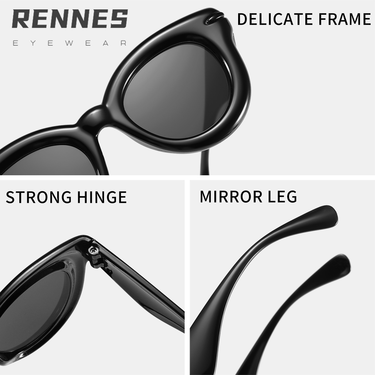 2024 nuevas gafas de sol de color caramelo con marco redondo de burbujas para niños