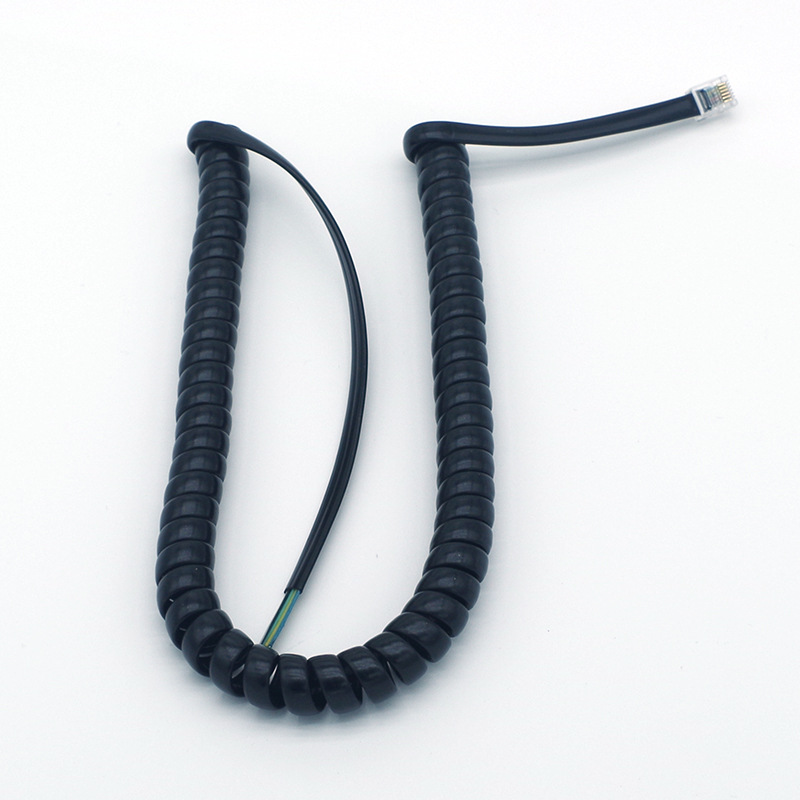 6P6C ��о������ 3m���ȿɶ� PVC���� RJ12�źŴ��䵯���� ��ͭ