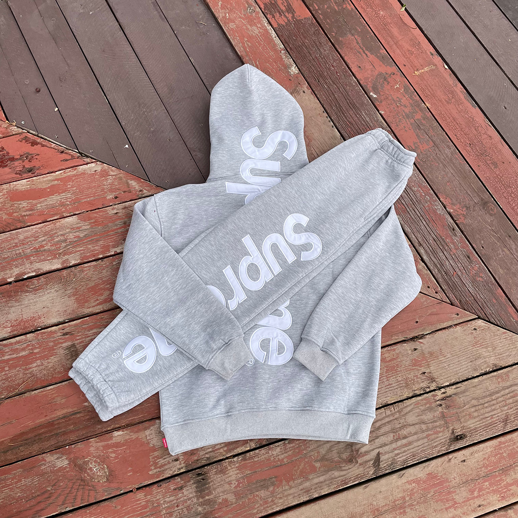 Supreme Tracksuit Set 2-Piece Heather Grey