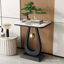 意式轻奢花架置物架北欧岩板花架子简约客厅沙发装饰架阳台花盆架