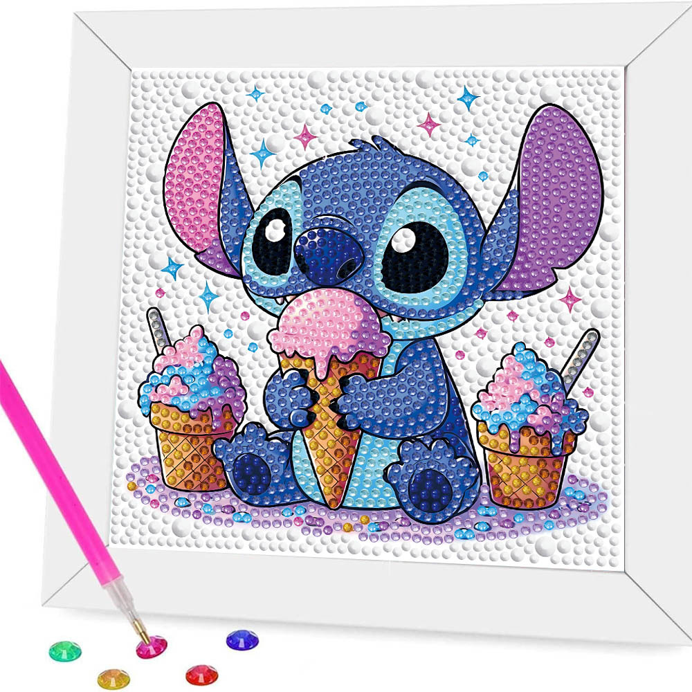 Nuevo kit creativo de pintura de diamantes DIY para niños, diseño de panda de dibujos animados, juguete de niña, pegatinas bonitas, pintura de diamantes completa, transfronterizo