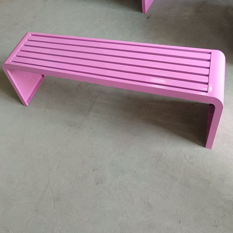 Banco de parque para exteriores, doble asiento de acero inoxidable, ideal para estaciones de autobús, plazas y patios de ocio image 18