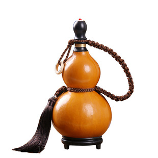 86m0 Natural Wine Gourd Water Kettle Pendant Antique Opening Water Large and Small Cork Beeswax Anti-Seepage Portable