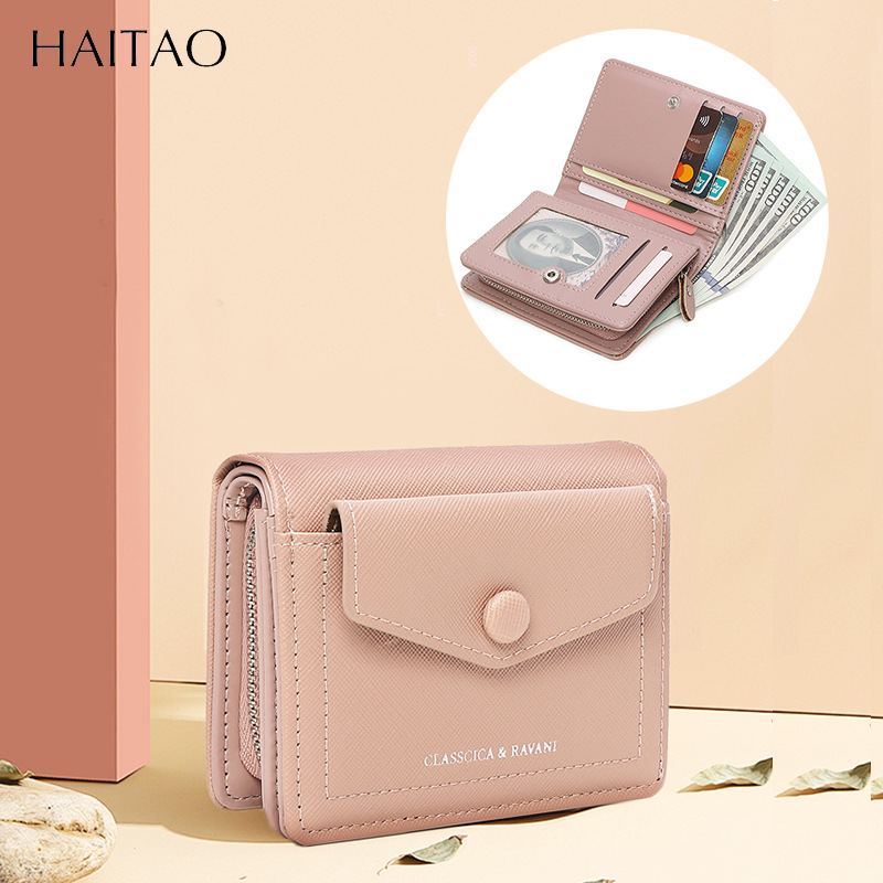 Comercio exterior transfronterizo nuevo sobre billetera corta de damas billetera de cremallera al por mayor billetera de cambio