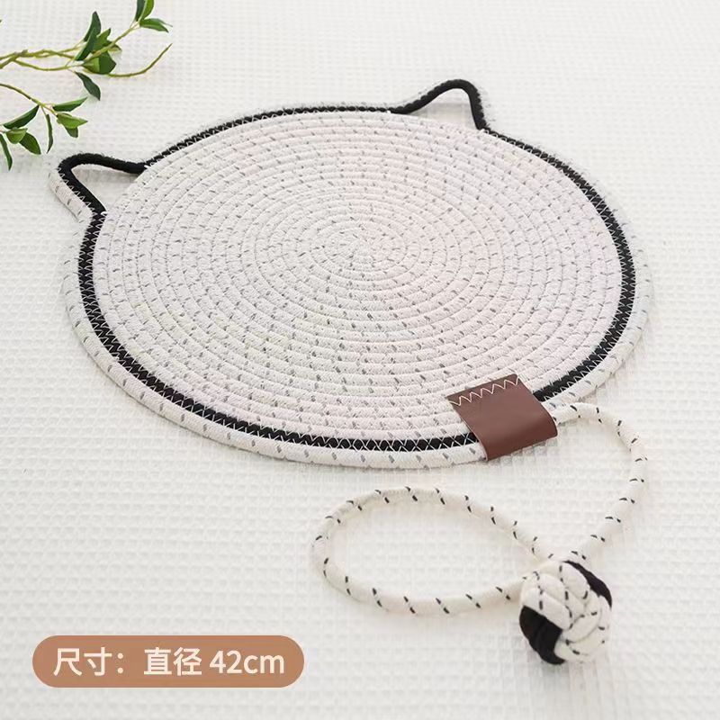 Almohadilla de agarre para gatos cuerda de algodón tejida para aliviar el aburrimiento