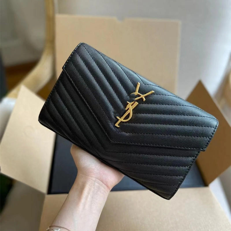 New High-End Fashion Chain Large-Capacity Shoulder Bag Envelope Caviar Cowhide Clutch Bag Women's Versatile Crossbody Bag
