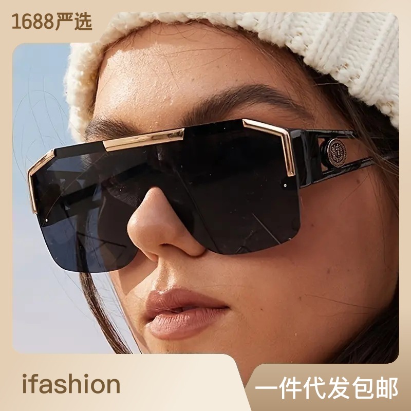 New style lion head one-piece sunglasses...