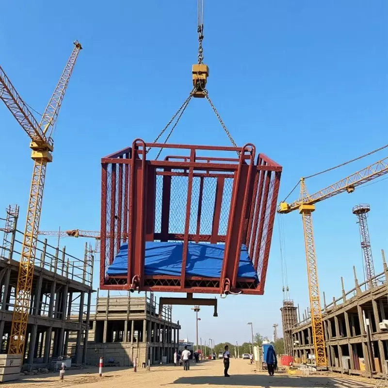 建筑工地吊笼高空作业起砖吊笼网格加气砌砖吊篮工地上料升降笼