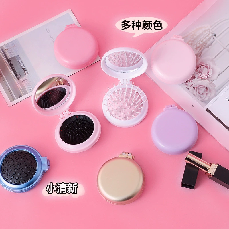З Cartoon folding cute soft heel, handheld air bag, massager, brush, small mirror