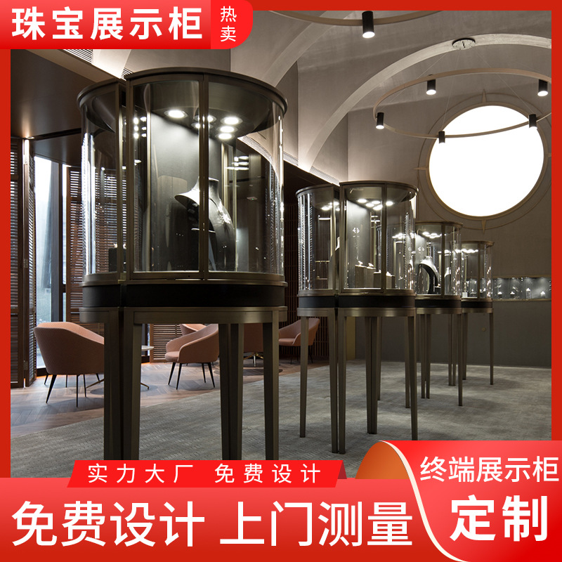 广州珠宝柜台生产厂家珠宝展柜翡翠钻石展示柜高端玻璃柜台展示柜