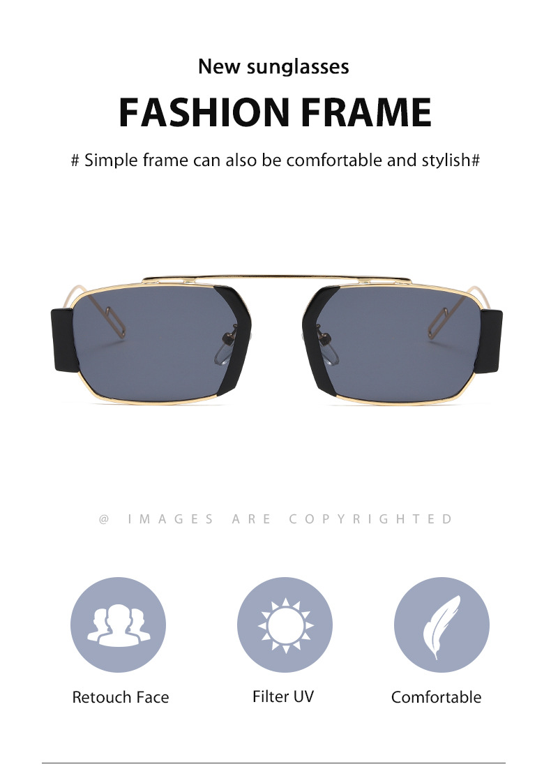 Polygon Sonnenbrille Für Damen Und Herren Steampunk Design_voghion.com