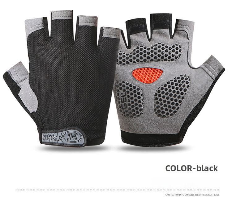 Sports Half Finger Butterfly Net Outdoor Riding Fitness Wear-resistant Breathable Shock-absorbing Non-slip Outdoor Finger Climbing Gloves_maomaolike.com