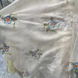 烟花爆款碎花绣花布料新国风女装连衣裙童装童装花边辅料服装面料
