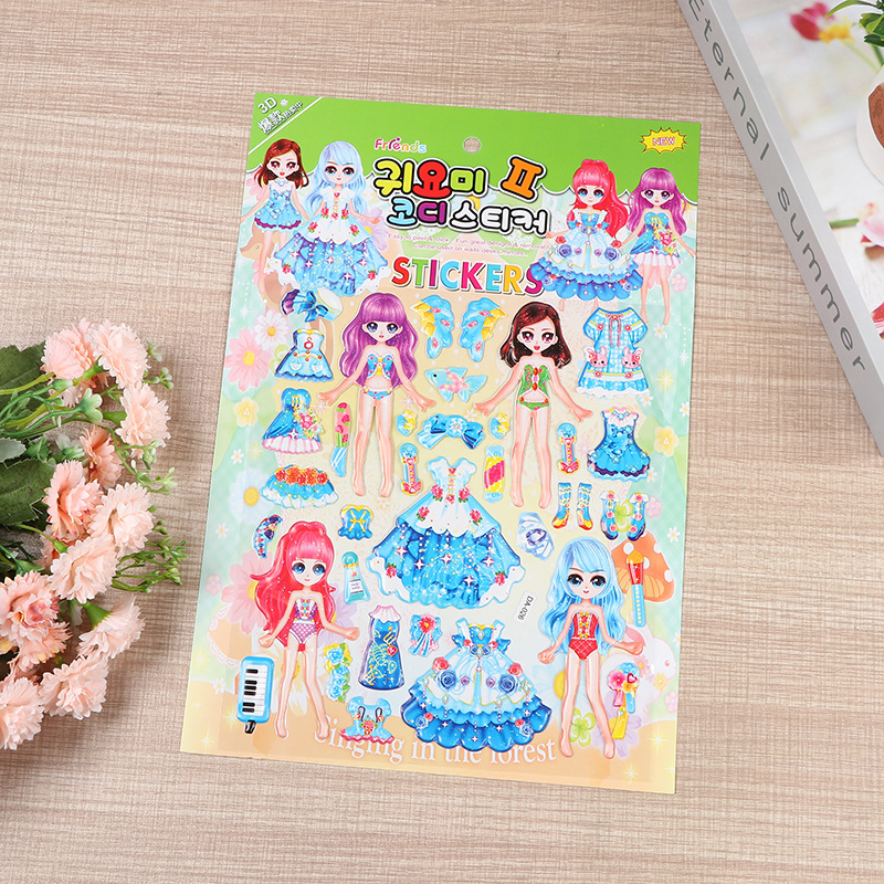 Fabricante de pegatinas de PVC de dibujos animados, pegatinas de burbujas estéreo decorativas para niños, pegatinas de recompensa 3D para niños y niñas, listas para uso educativo