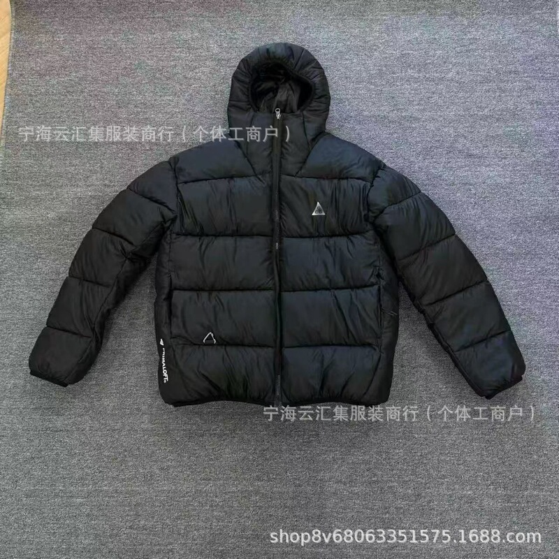 Cross-Border Men's Fashion Trendy High-Puff Cotton Jacket, Thickened Warm Cotton Coat, Unisex Casual Cotton Outerwear Jacket