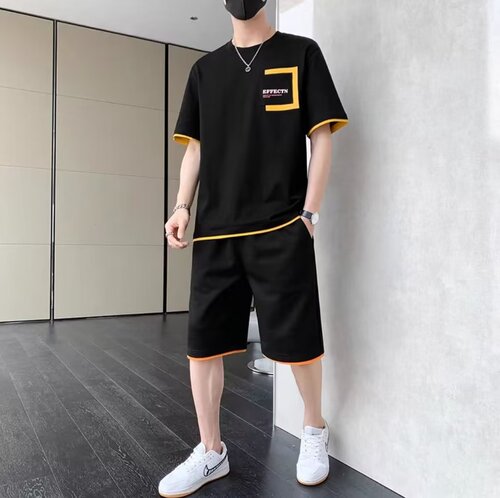 Men's sportswear leisure short-sleeved shorts summer match cool stylish workwear cool sportswear trendy