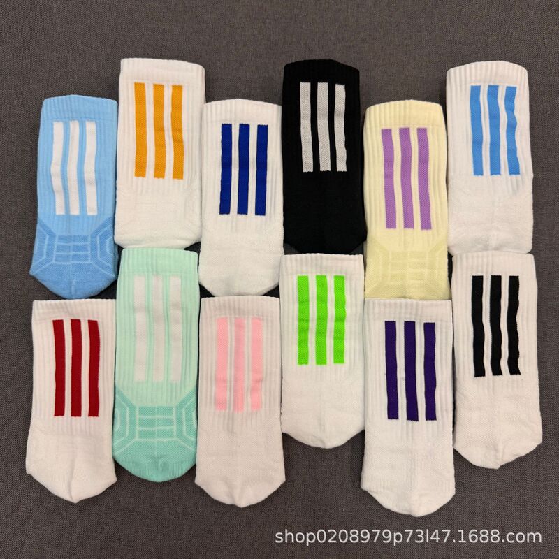 Cross-Border Harden American-Style Three-Stripe Thickened Towel-Bottom Basketball Socks for Actual Training and Sports Elite Men's High-Tube Socks
