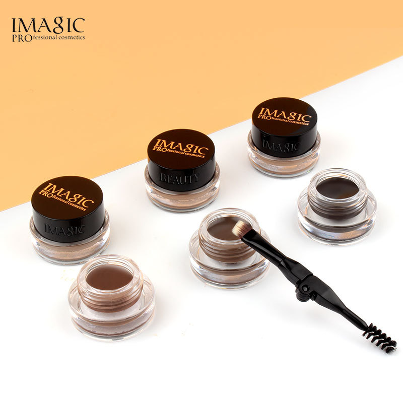 IMAGIC waterproof do not take off makeup 6 color eyebrow cream with brush lasting styling eyebrow cream cross-border foreign trade makeup wholesale 4