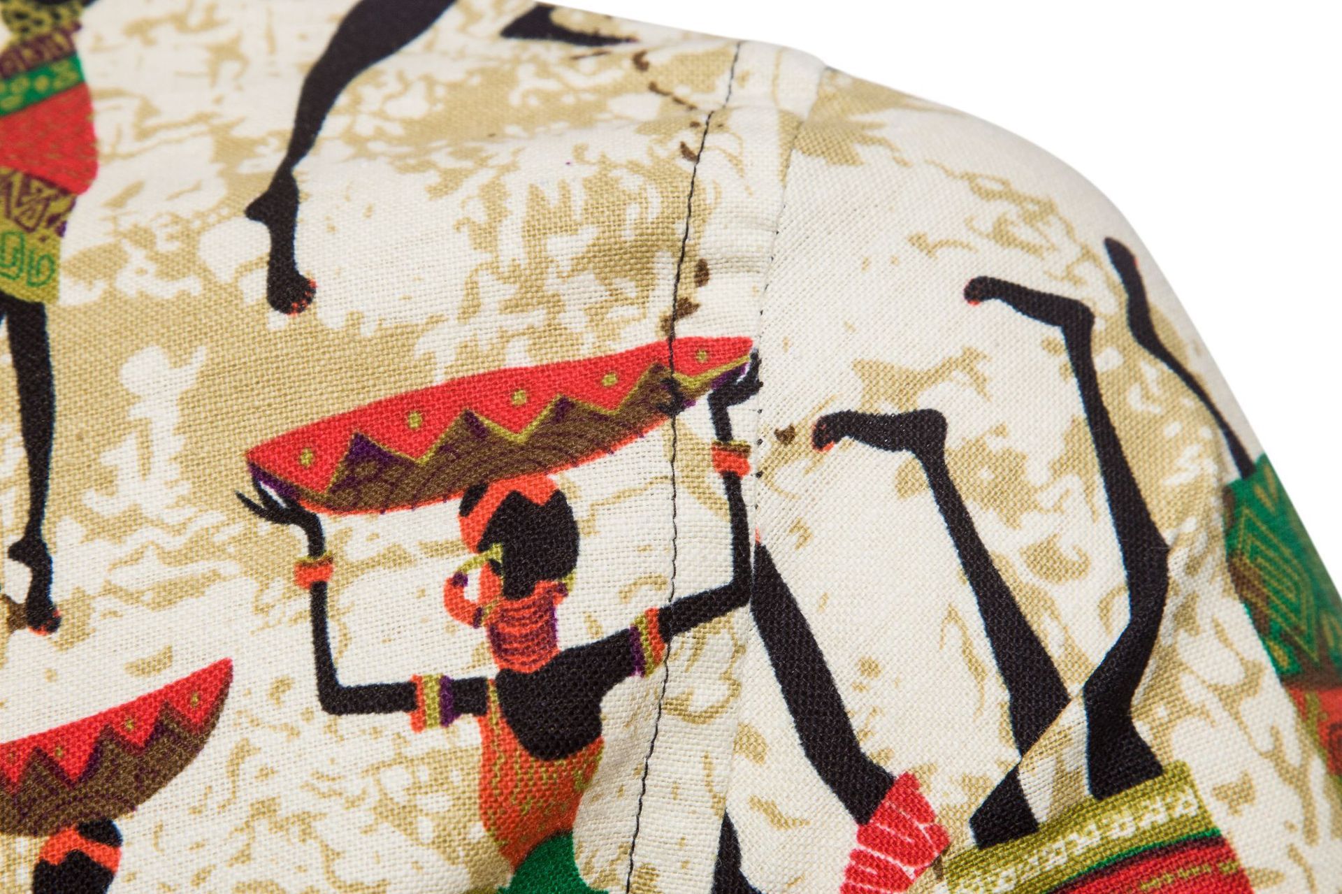 Camicia casual a maniche lunghe in cotone e lino stile etnico da uomo, taglia europea, primavera-autunno 2024_voghion.com