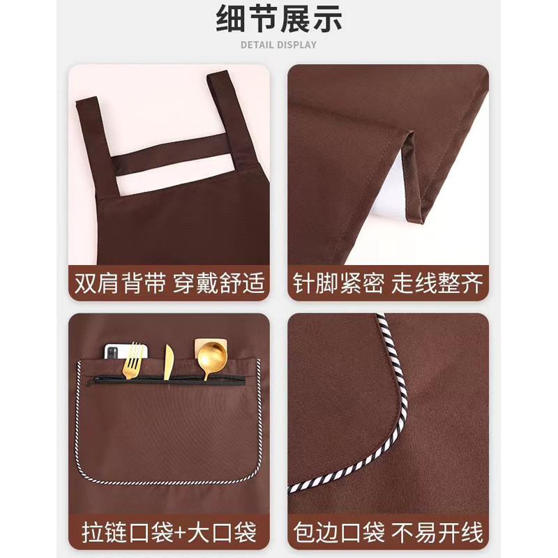 韓国風ファッションエプロン家庭用キッチン調理エプロン防水耐油男性と女性の作業服カスタムロゴ印刷|undefined