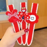 Детский комплект, ободок на липучке, аксессуар для волос, челка, наклейки, 3 шт