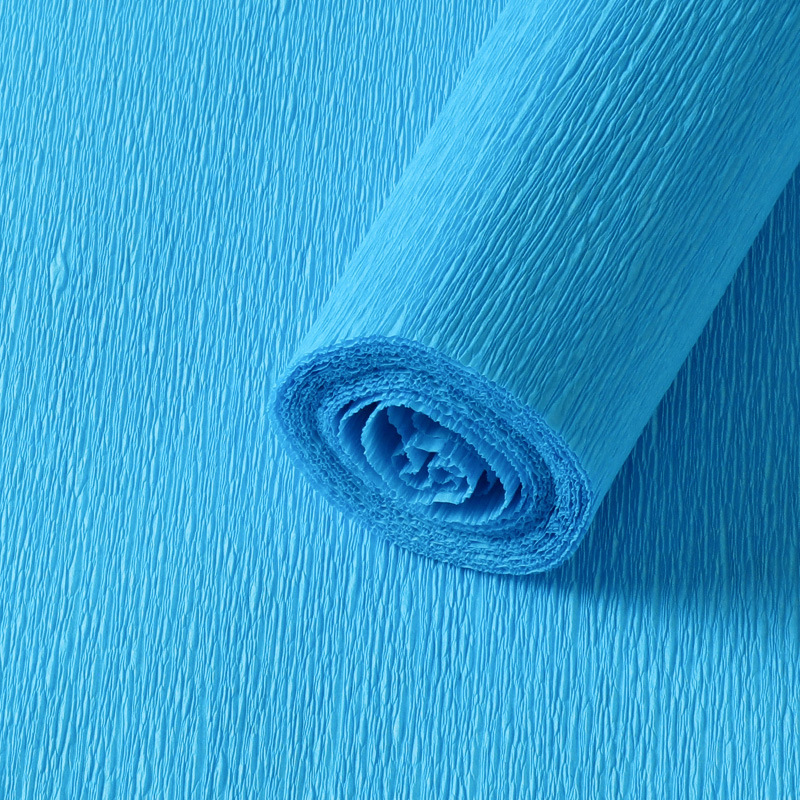 Thickened [Lake Blue] Crepe Paper - 1 Roll
