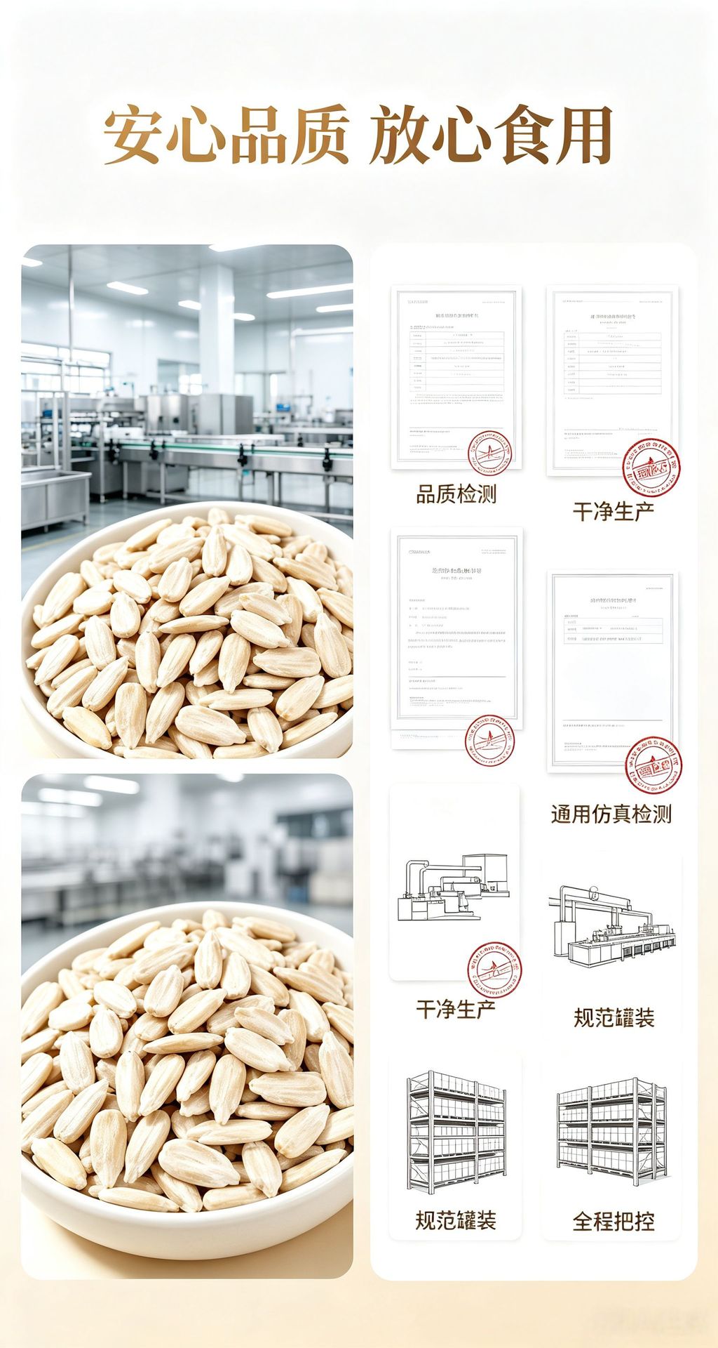 Salt and Pepper Sunflower Seed Kernels Ready to Eat Large Grain Roasted Snack 500g Can in use