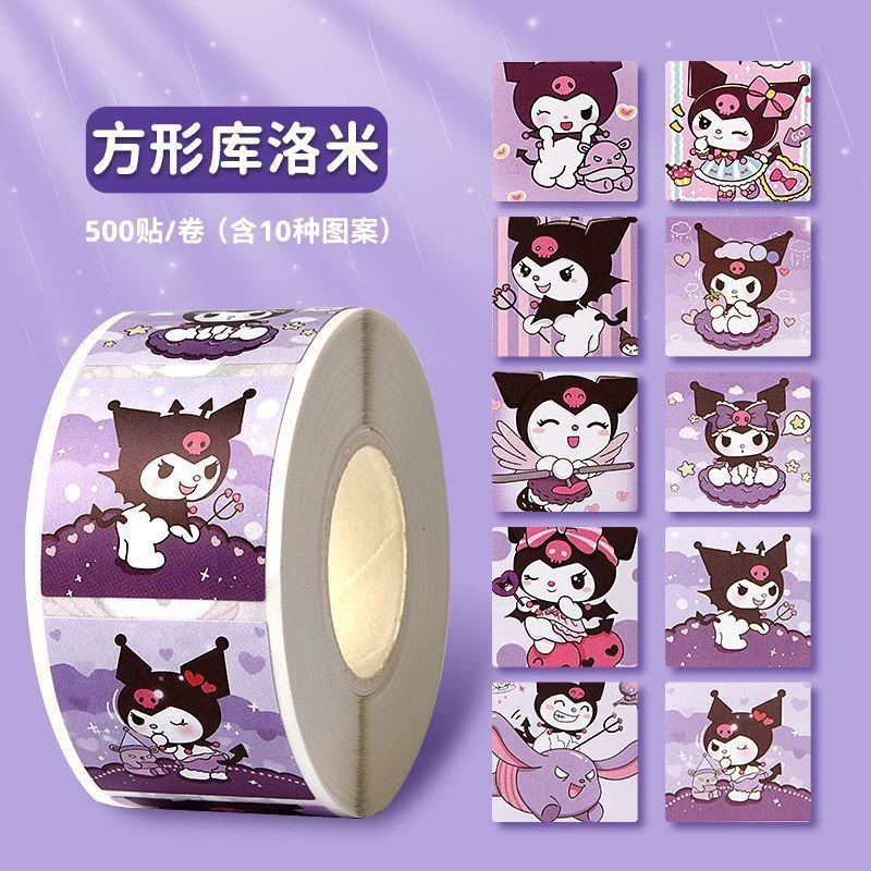 Наклейки (Sanrio) детские мультяшные, наклейки-награды для детского сада, рулоны 6 см, разные персонажи