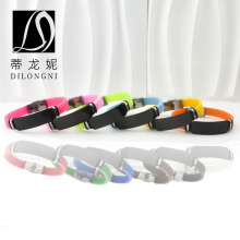 shein跨境热卖休闲彩色不锈钢饰品可爱个性刻字运动硅胶手环批