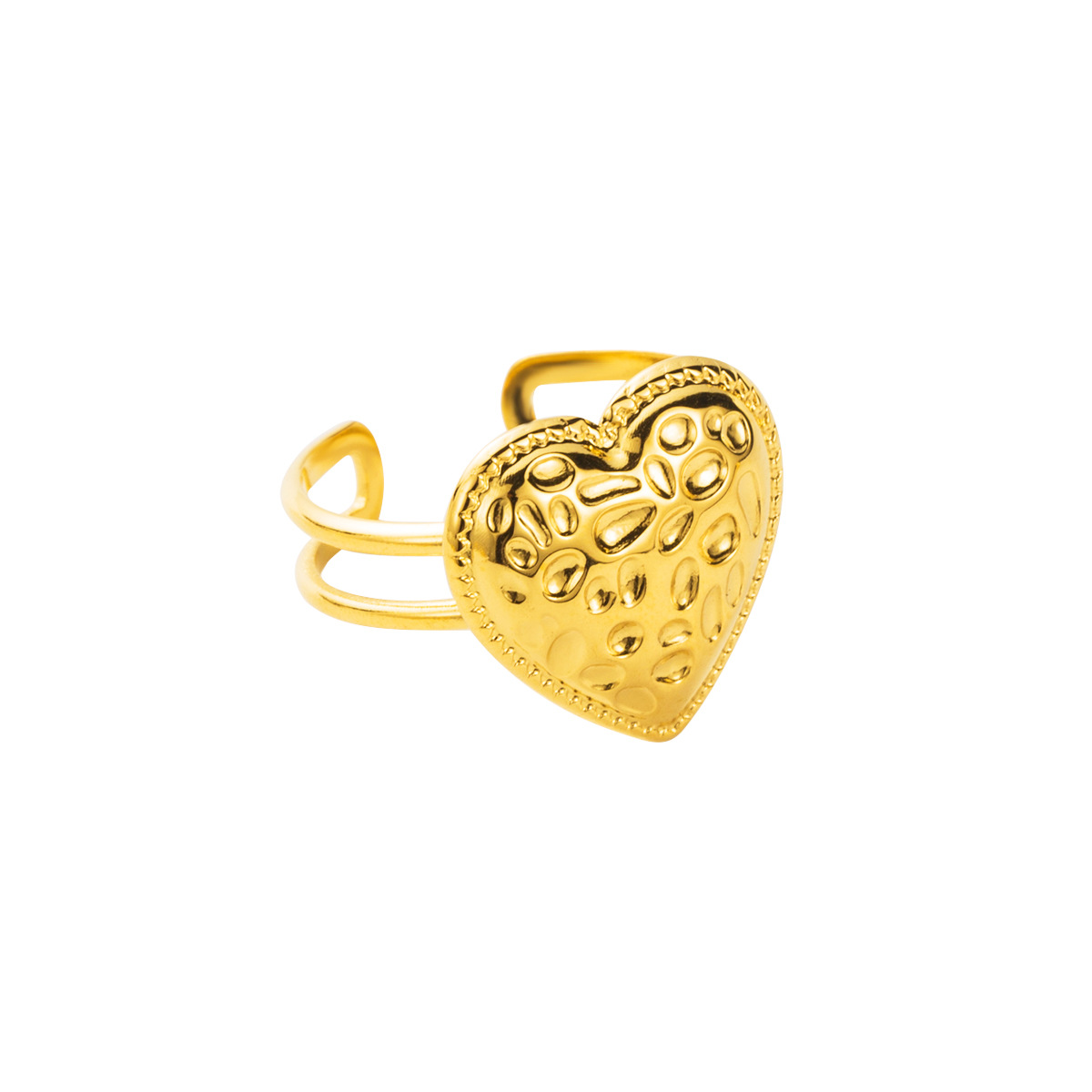 IG Style Heart Shape Stainless Steel Alloy Inlay Zircon Rings Earrings Necklace display picture 18