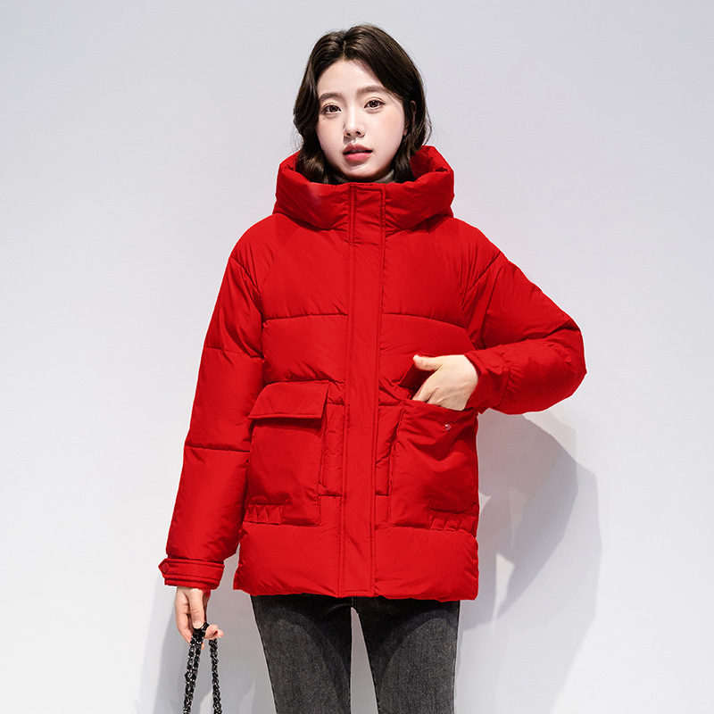 Ropa de invierno de algodón caliente para mujeres 2025 nuevo corto delgado suelto estudiante chaqueta de algodón chaqueta de algodón gruesa