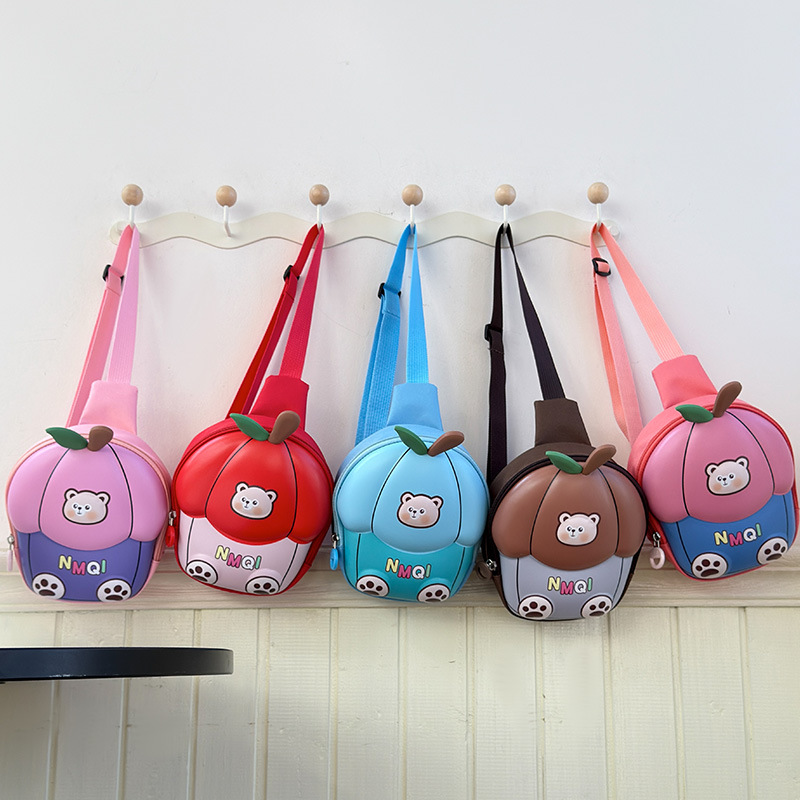Caricatura lindo oso para niños y niñas bolsos de pecho de cáscara de huevo ligero bolsos de mochila para bebés 2025 nuevo bolsos de impresión para niños