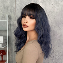 �羳���n�ٰlŮ�F���{ɫ���˾����L���l�ߜؽz�ٰl��Blue Wigs
