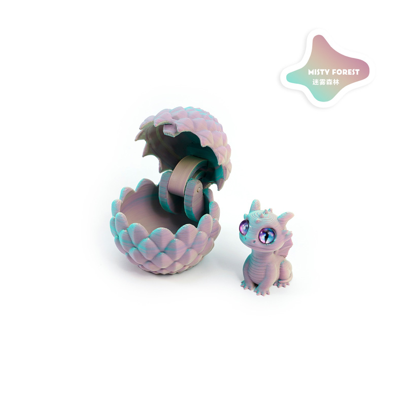 3Dプリント開閉ドラゴンエッグセット、かわいいペットドラゴンオーナメント、手作りギフト、組み立てられたカラフルな装飾、クリエイティブでトレンディなおもちゃ|undefined