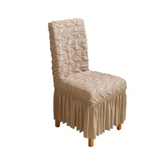 2023新款加厚大格子泡泡纱弹力沙发套罩纯色防滑全包餐桌椅套