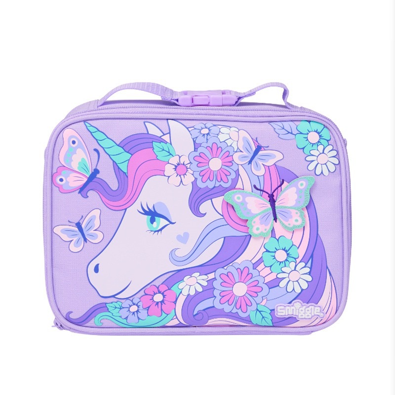 Mochila escolar Smiggle para estudiantes de grado 1-6, mochila de unicornio de descompresión grande, mochila escolar, papelería, bolsa de comida, taza de agua, billetera