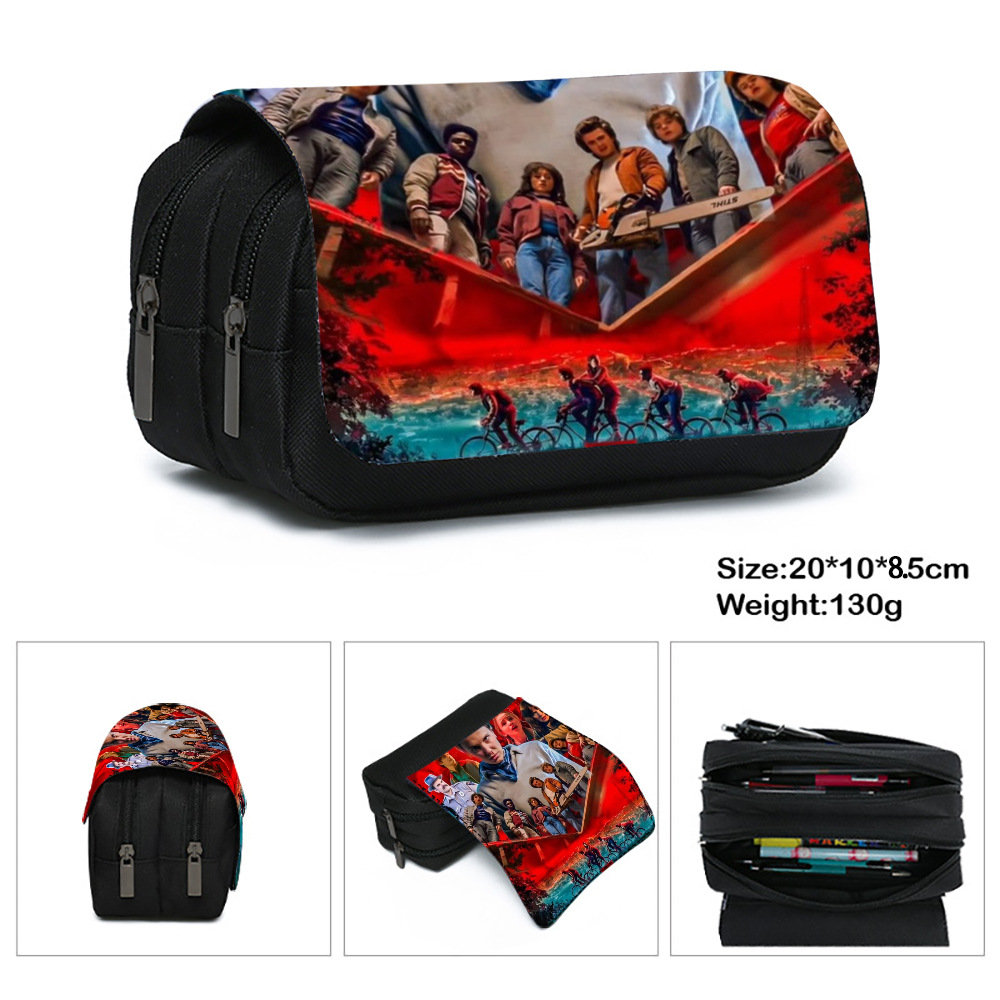 5 bolsas de bolígrafo de gran capacidad de almacenamiento multicapa de tela Oxford bolsa de papelería estudiante calificación transfronteriza portátil