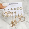 Retro earrings, advanced set, metal jewelry, European style, high-quality style, wholesale