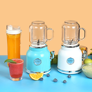 Retro Double-Cup Juicer Small Fully Automatic Multi-Functional Bumper Machine Easy to Clean Household Juice Cup Gift Delivery