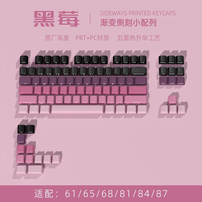 Pbt Side-Engraved Keycaps Mechanical Keyboard with Translucent Dye-Sublimation Purple Gradient 87/68 Keys Magnetic Switch High Aesthetic Appeal for Girls Pbt Side-Engraved Keycaps Mechanical Keyboard with Translucent Dye-Sublimation Purple Gradient 87/68 Keys Magnetic Switch High Aesthetic Appeal for Girls