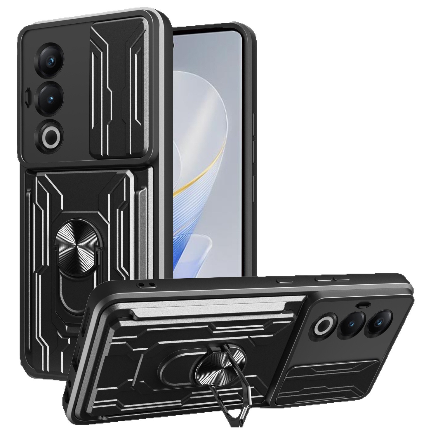 Adecuado para el paquete de tarjetas itel S25 Lijia, carcasa del teléfono móvil, modelo de transmisión de sonido, TPU PC, armadura, tarjeta anti-caída, empuje de lente image 6