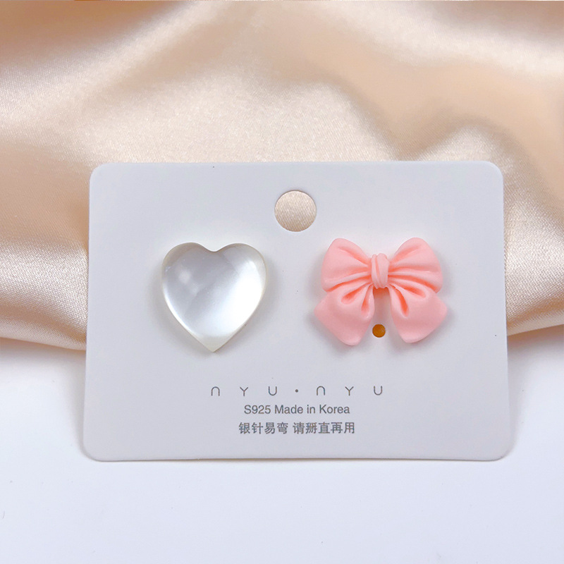 1 Pair Sweet Heart Shape Flower Butterfly Enamel Inlay Imitation Pearl Alloy Rhinestones Earrings display picture 2