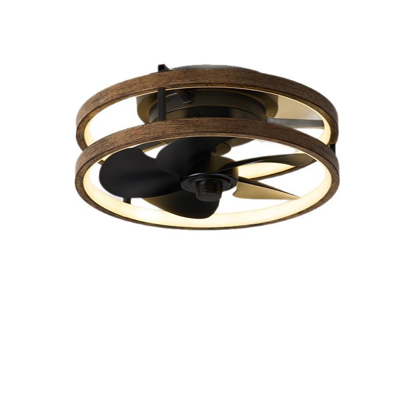 Ventilador de Techo con Luz LED 6 Velocidades, Hierro y ABS, Regulable y Silencioso con Control Remoto, para Dormitorio