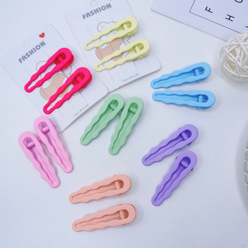 Candy color hairpin rubber paint frosted feel paint edge clip seamless hairpin diy material cream glue headwear accessories