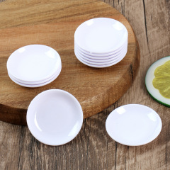 4 センチメートルミニチュアシミュレーションディナープレートモデルミニプラスチックプレート DIY 食品ままごとキッチンおもちゃアクセサリー