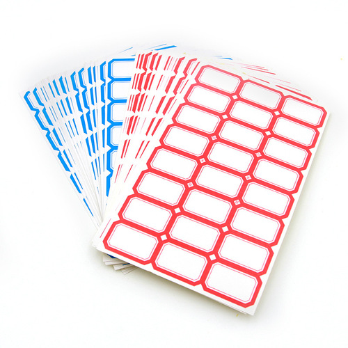 58 sheets of self-adhesive label mouth paper multi-specification blue and red labels file classification label stickers student name stickers